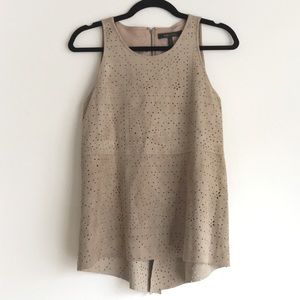 ⚡️HP⚡️ BCBG • Brown Sleeveless Suede Top